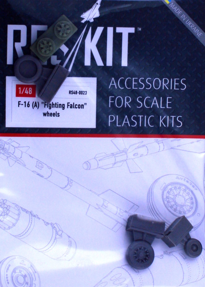 1/48 F-16A 'Fighting Falcon' wheels set (KIN,ACAD)