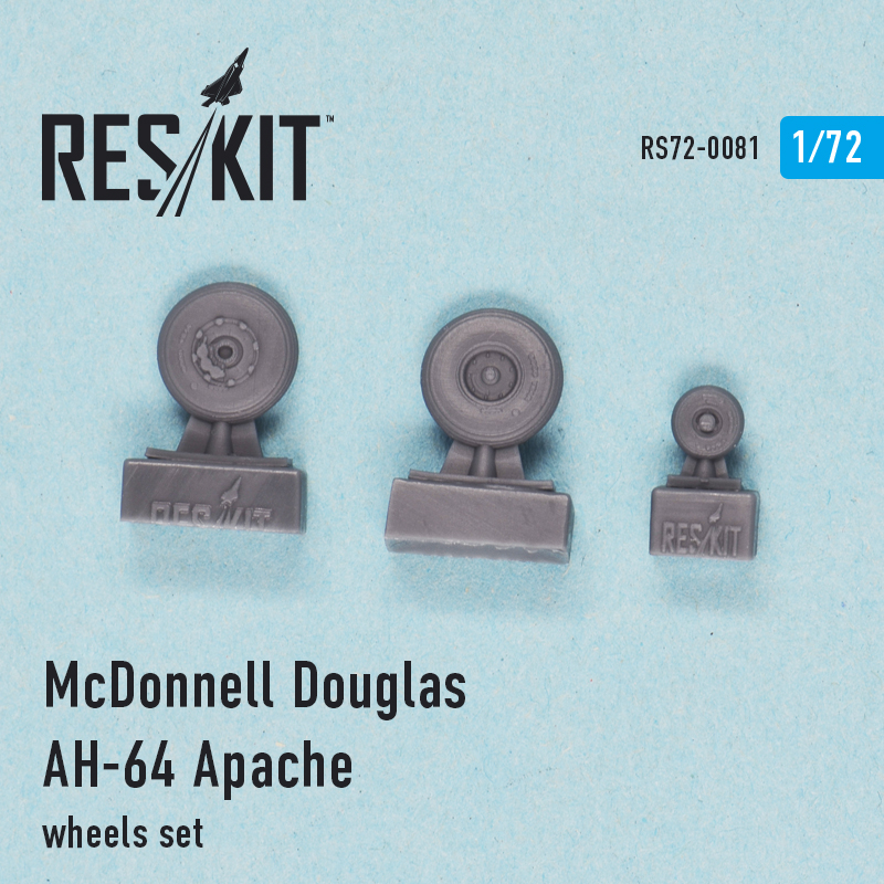 1/72 Douglas AH-64 Apache wheels set (ACAD,HAS)