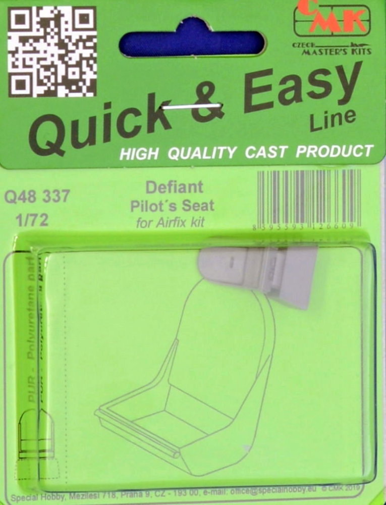 1/48 Defiant Pilot's Seat (AIRFIX)