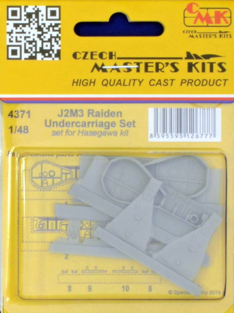 1/48 J2M3 Raiden Undercarriage Set (HAS)