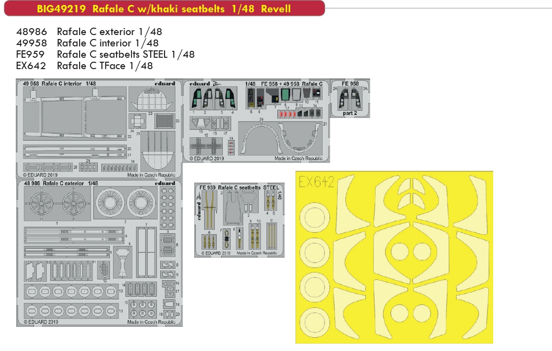 1/48 Rafale C w/khaki seatbelts (REV)