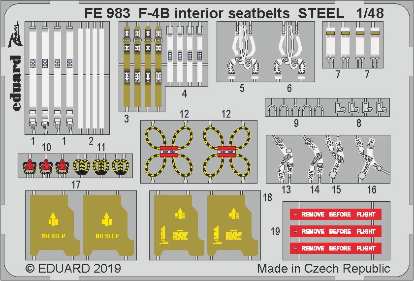 1/48 F-4B interior seatbelts STEEL (ACAD)