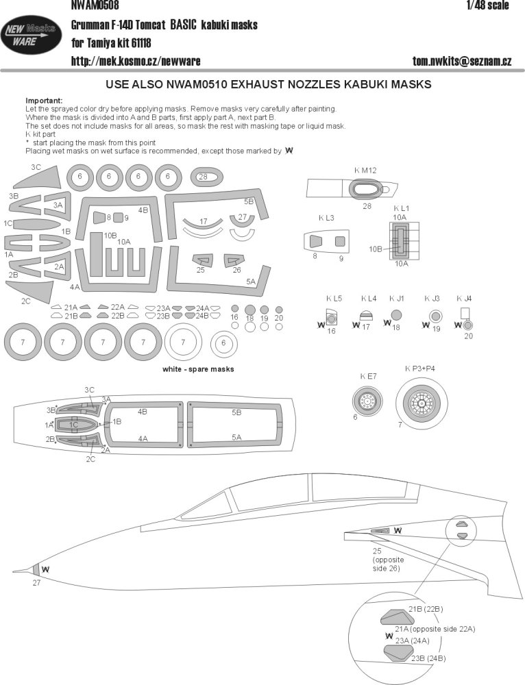 1/48 Mask F-14D Tomcat BASIC (TAM 61118)