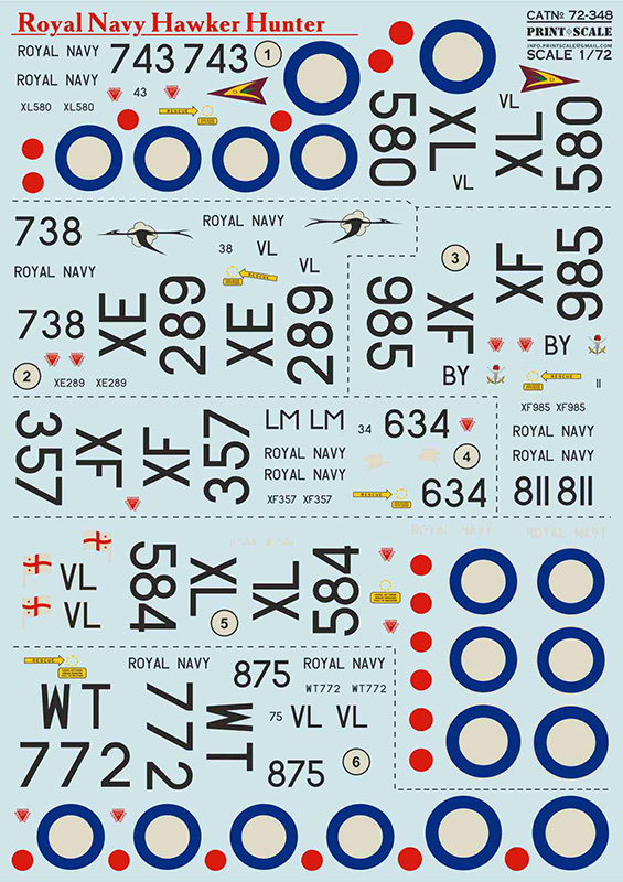 1/72 Hawker Hunter Royal Navy (wet decals)