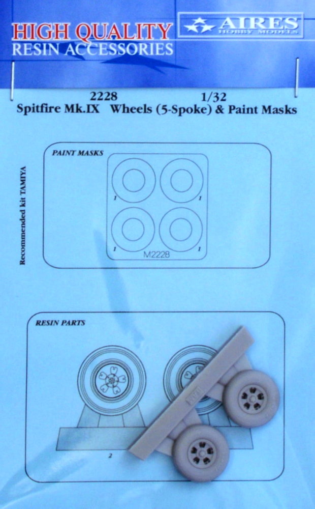 1/32 Spitfire Mk.IX 5-sp.wheels & paint mask (TAM)