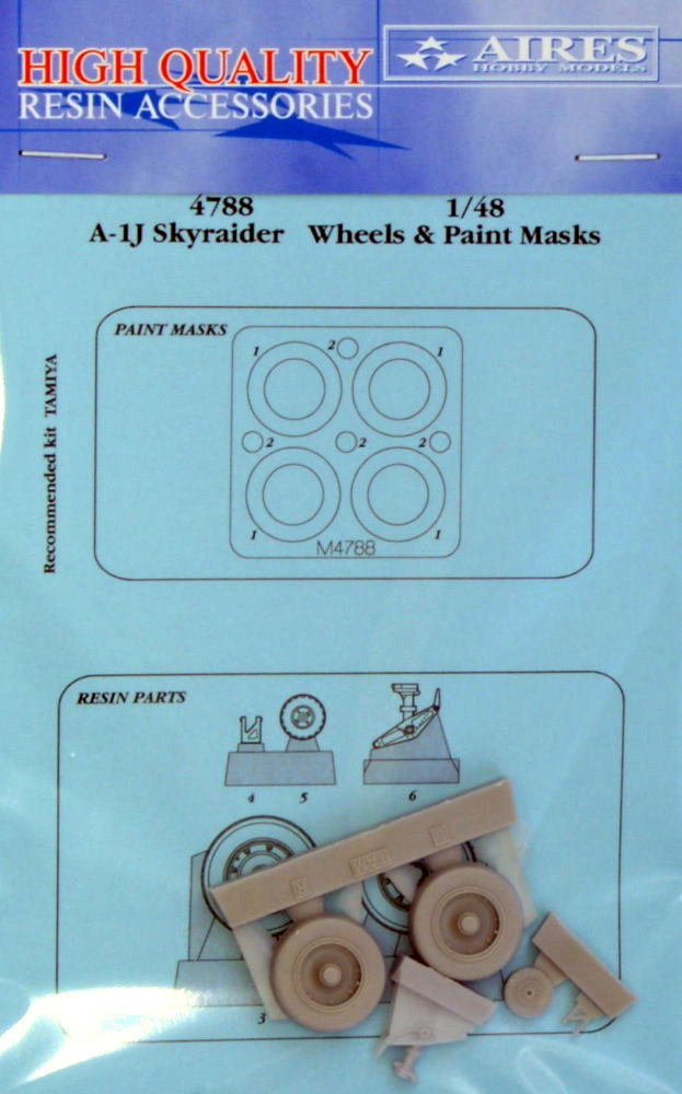 1/48 A-1J Skyraider wheels & paint masks (TAM)