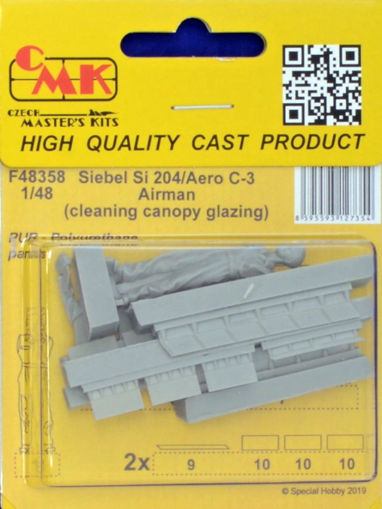 1/48 Si 204/Aero C-3 Airman cleaning can.glazing