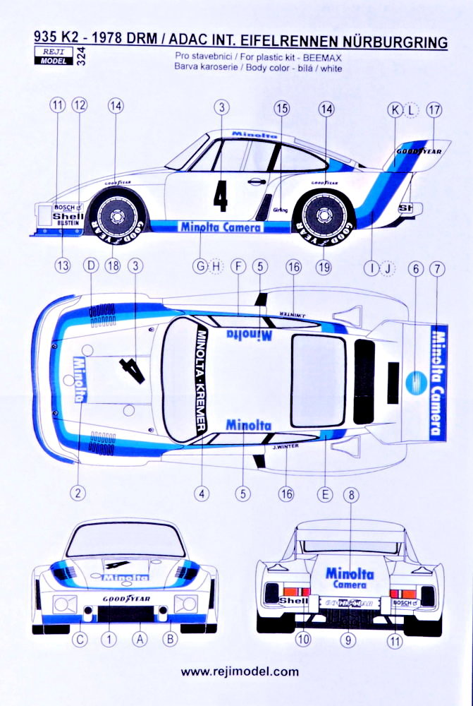 1/24 Porsche 935 K2 1978 DRM ADAC Int.Nürburgring