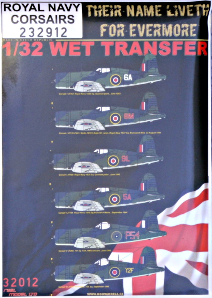 1/32 Royal NAVY Corsairs (wet transfer)