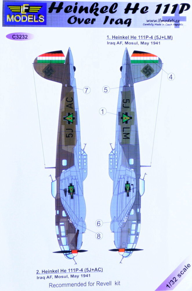 1/32 Decals Heinkel He 111P over Iraq (REV)