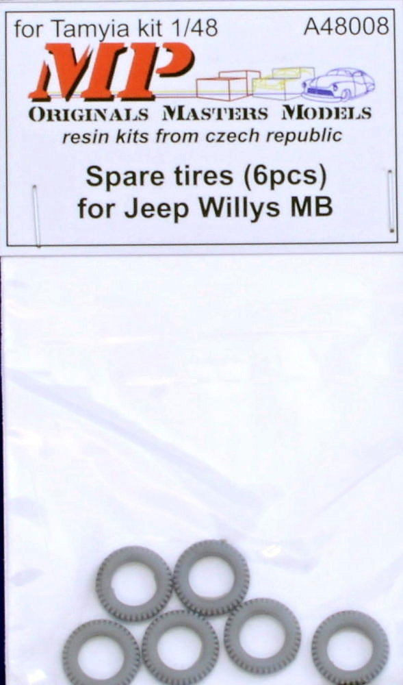 1/48 Spare tires for Jeep Willys MB (6 pcs.)