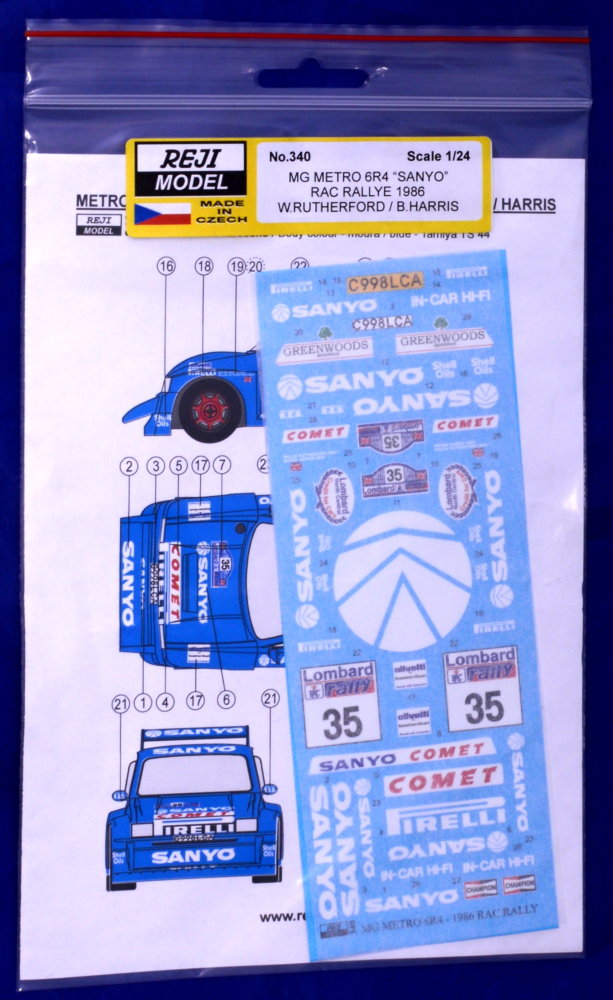 1/24 MG Metro 6R4 SANYO RAC Rallye 1986