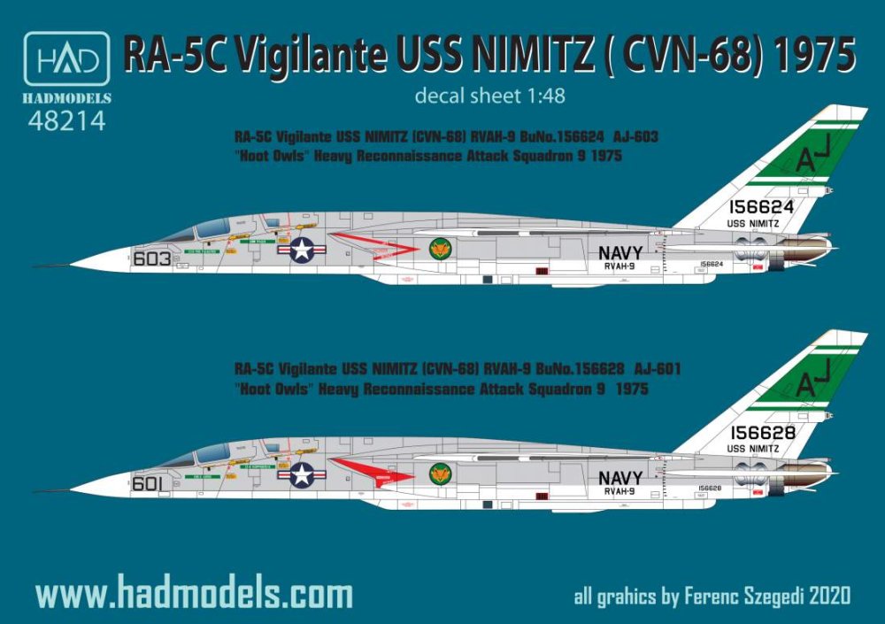 1/48 Decal RA-5C Vigilante USS Nimitz - part 1