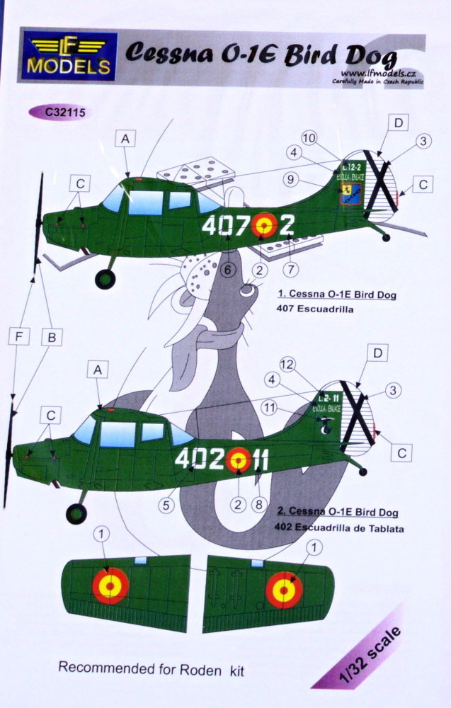 1/32 Decals Cessna O-1E Bird Dog Spain (RDN)