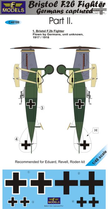 1/48 Decals Bristol F.2b Fighter Captured - Part 2