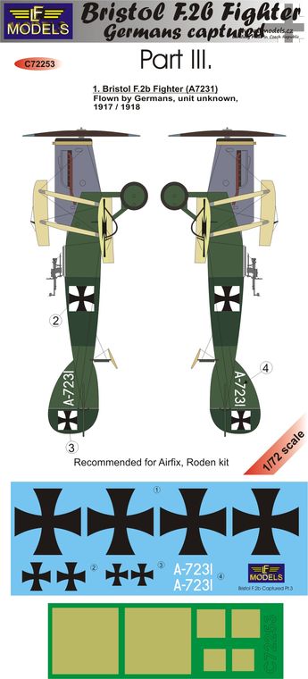 1/72 Decals Bristol F.2b Fighter Captured - Part 3