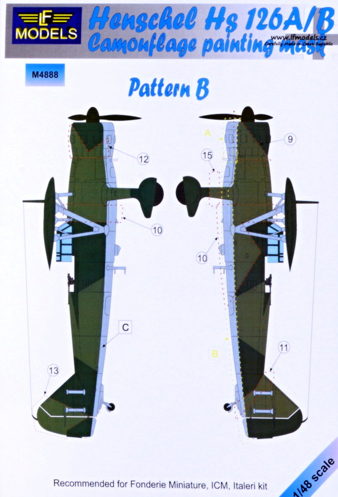 1/48 Mask Hs 162A/B Camouflage painting Pattern B