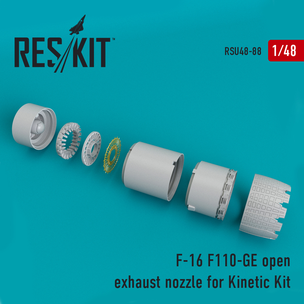 1/48 F-16 (F110-GE) open exhaust nozzle (KIN) 