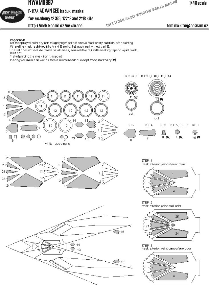 1/48 Mask F-117A ADVANCED (ACAD)