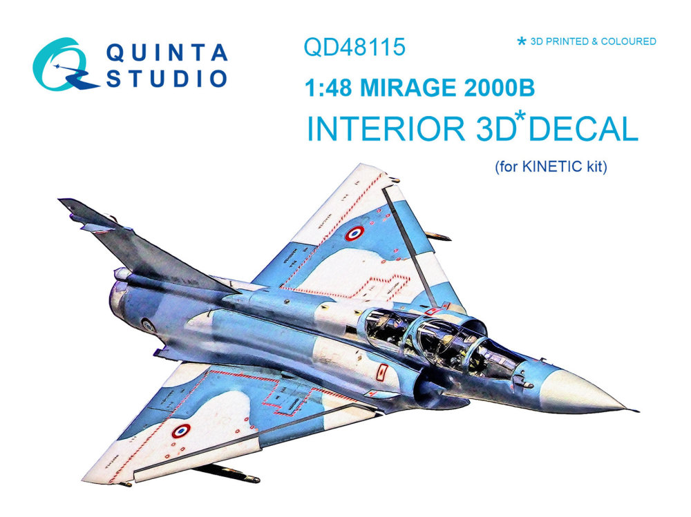 1/48 Mirage 2000B 3D-Printed Interior (KIN)