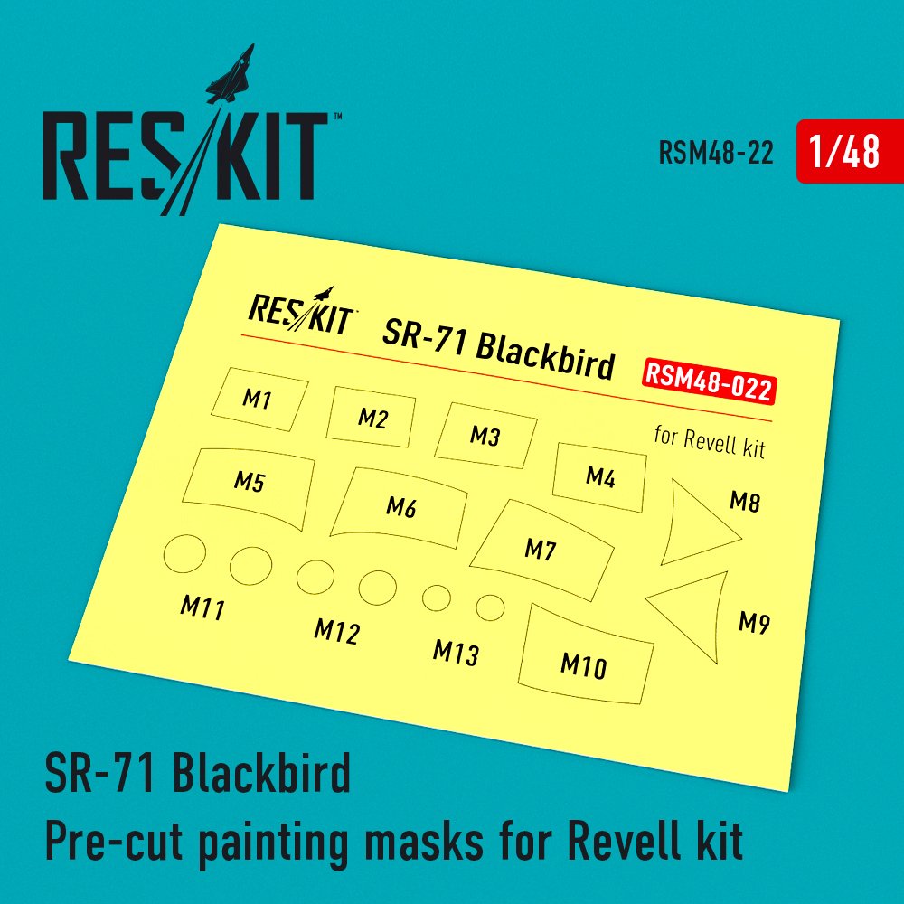 1/48 SR-71 Blackbird Pre-cut painting masks (REV)