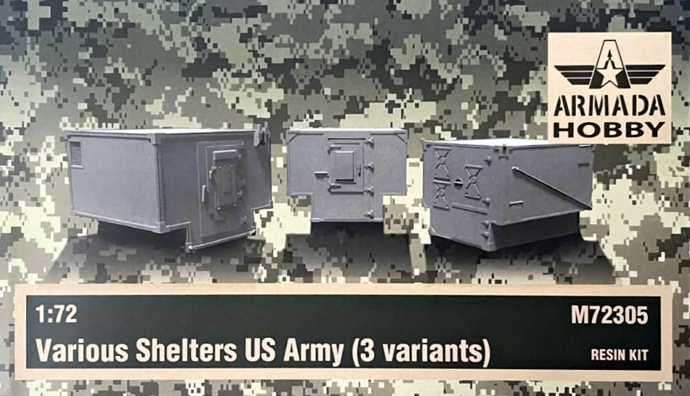 1/72 US Army Shelters - 3 variants (resin kit)