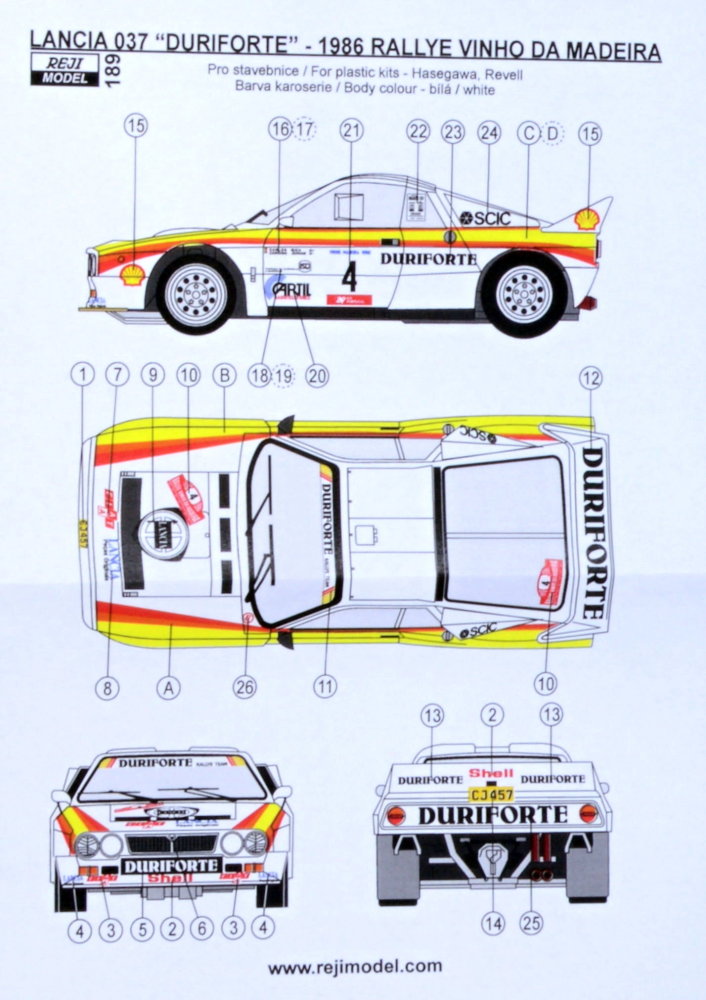 MODELIMEX Online Shop | 1/24 Lancia 037 Rallye Vinho Da Madeira 1986 ...