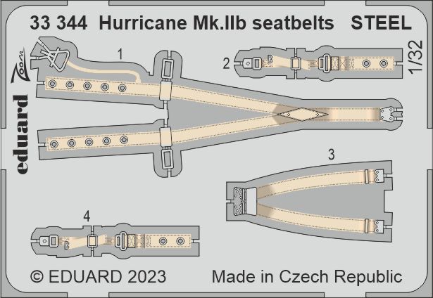 1/32 Hurricane Mk.IIb seatbelts STEEL (REV)