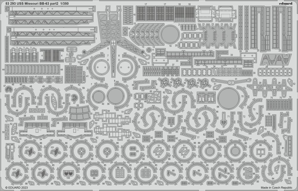 1/350 USS Missouri BB-63 part 2 (HOBBYB)