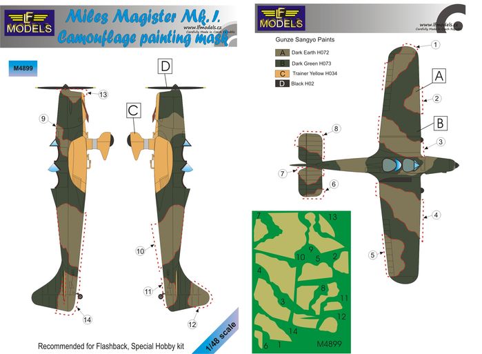 1/48 Mask Miles Magister Mk.I Camoufl. p.(FB/SH)