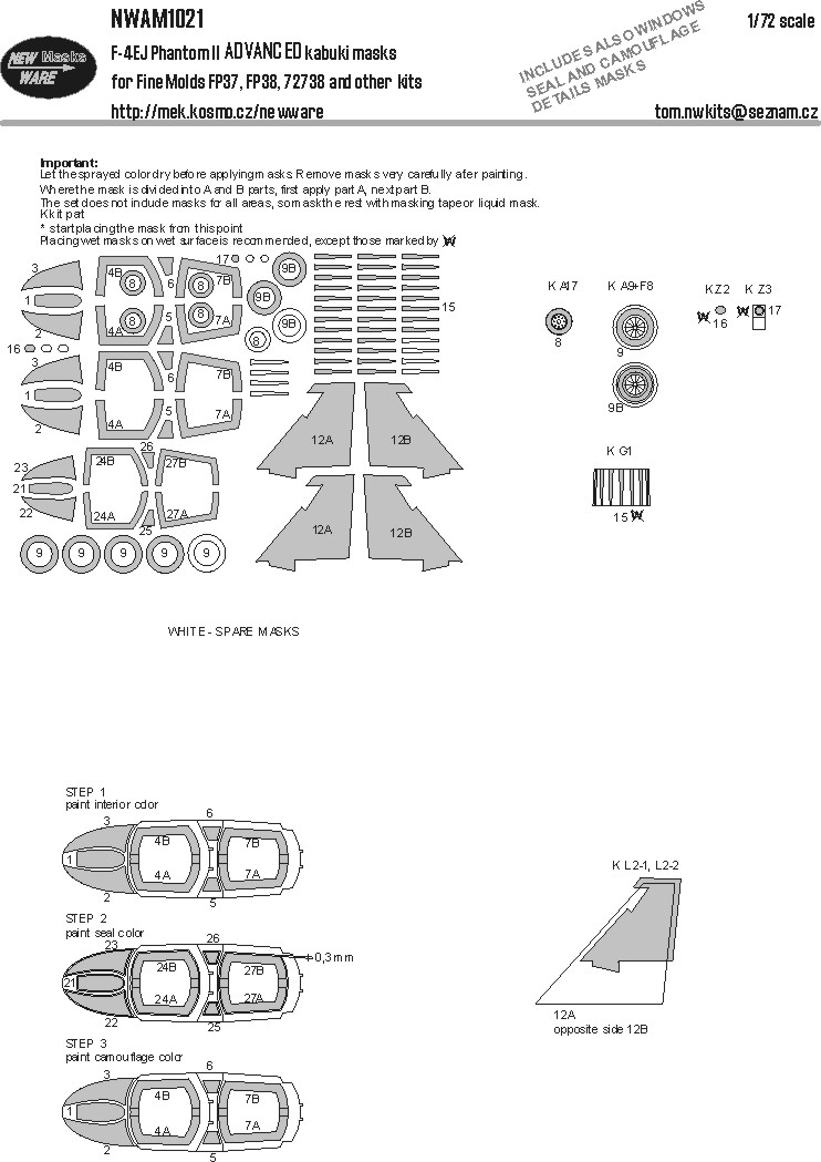 1/72 Mask F-4EJ Phantom II ADVANCED (FINEM)