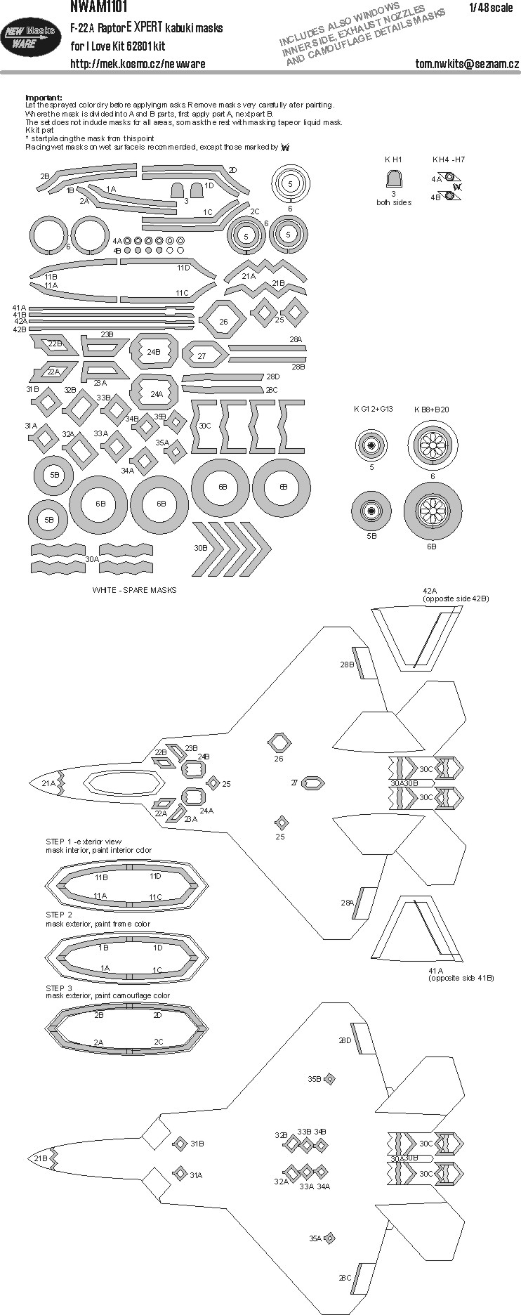 1/48 Mask F-22A Raptor EXPERT (I LOVE KIT 62801)