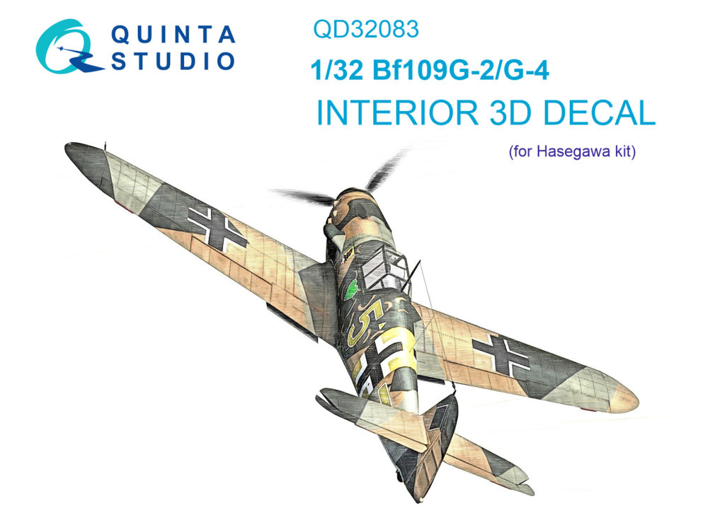 1/32 Bf 109G-2/G-4 3D-Printed&col. Interior (HAS)