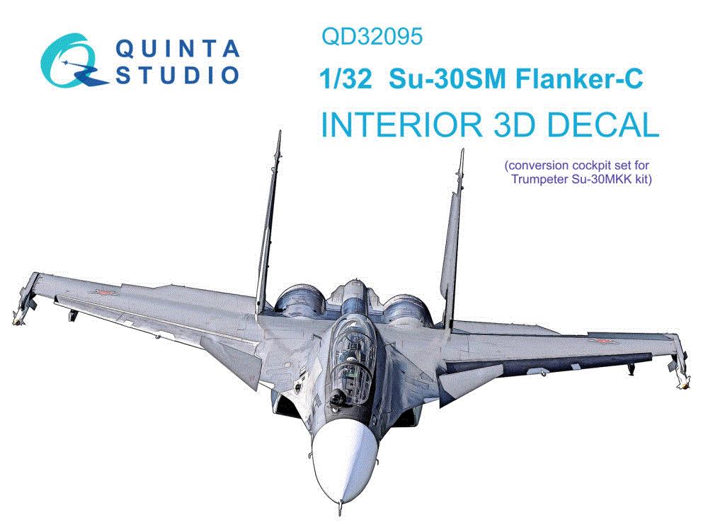 1/32 Su-30SM 3D-Printed & col.Interior conv.set 