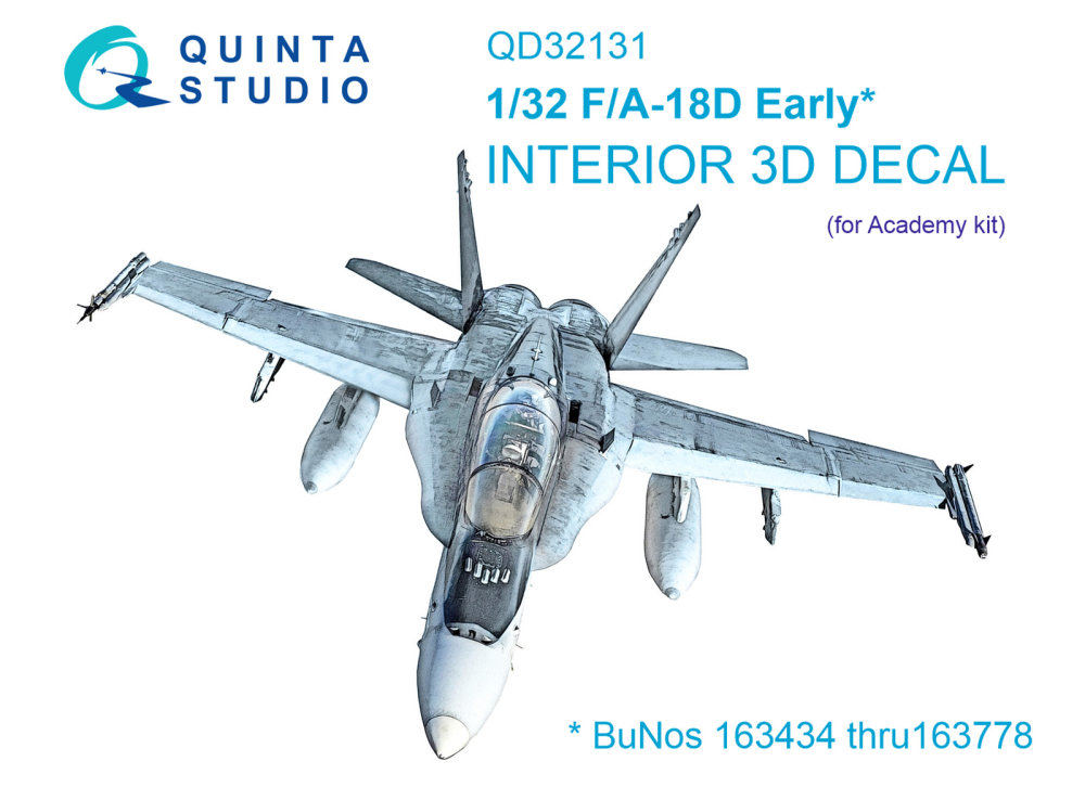 1/32 F/A-18D Early 3D-Printed&col.Interior (ACAD)