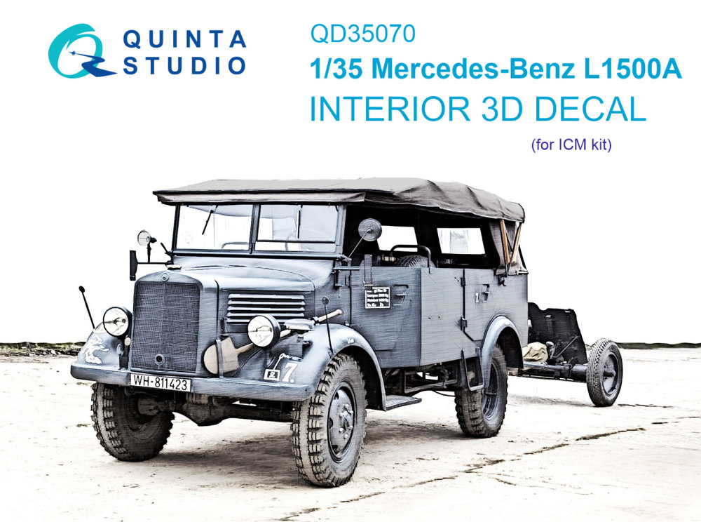 1/35 Mercedes-Benz L1500A 3D-Printed&col. Interior