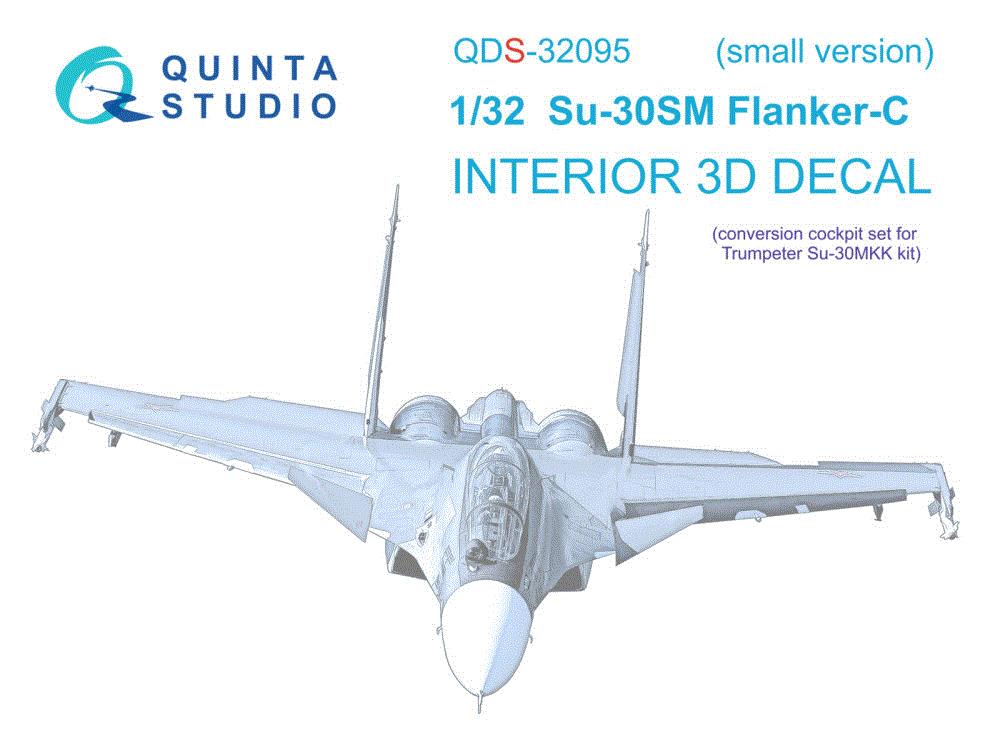 1/32 Su-30SM 3D-Printed & col.Interior conv.set