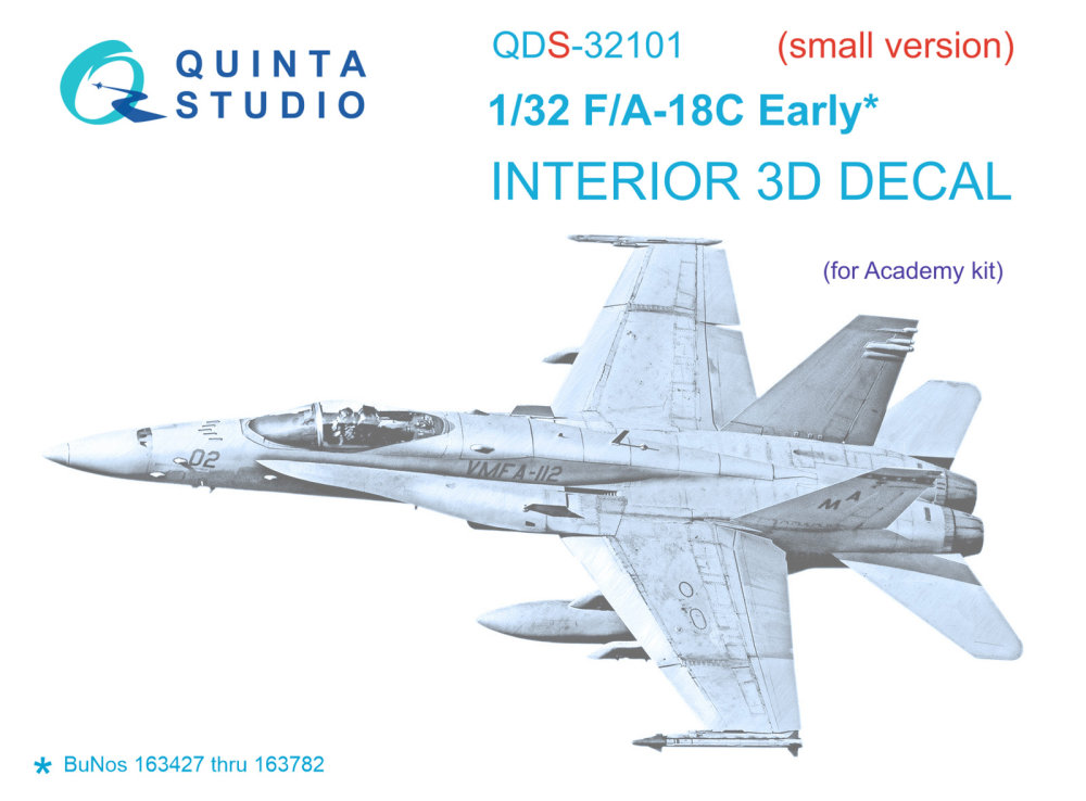 1/32 F/A-18C Early 3D-Printed&col.Interior SMALL