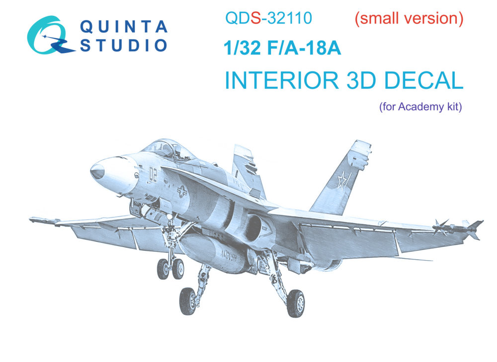 1/32 F/A-18A 3D-Printed&col.Interior (ACAD) SMALL