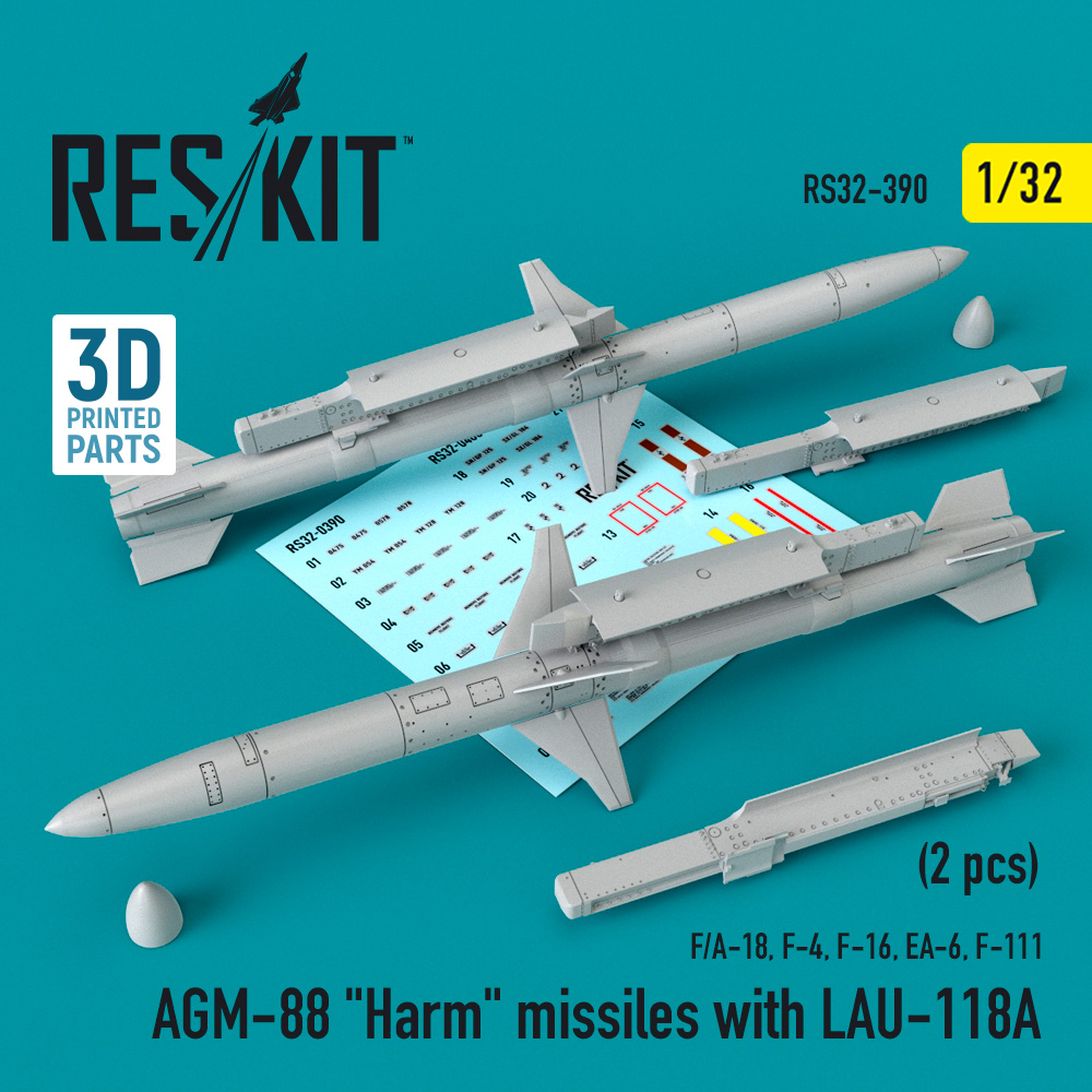 1/32 AGM-88 'Harm' missiles w/ LAU-118A (2 pcs.)