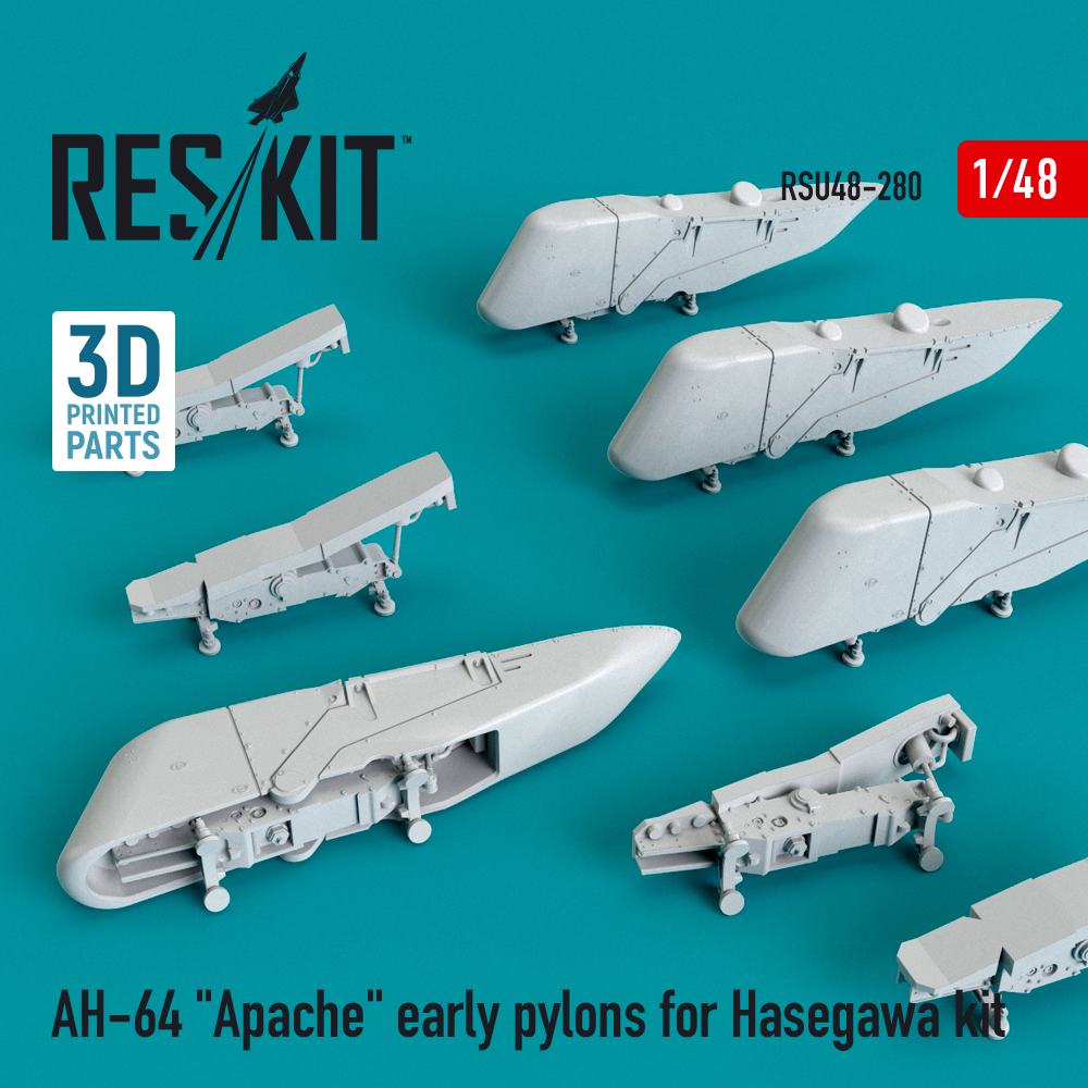1/48 AH-64 'Apache' early pylons (HAS) 3D-Print