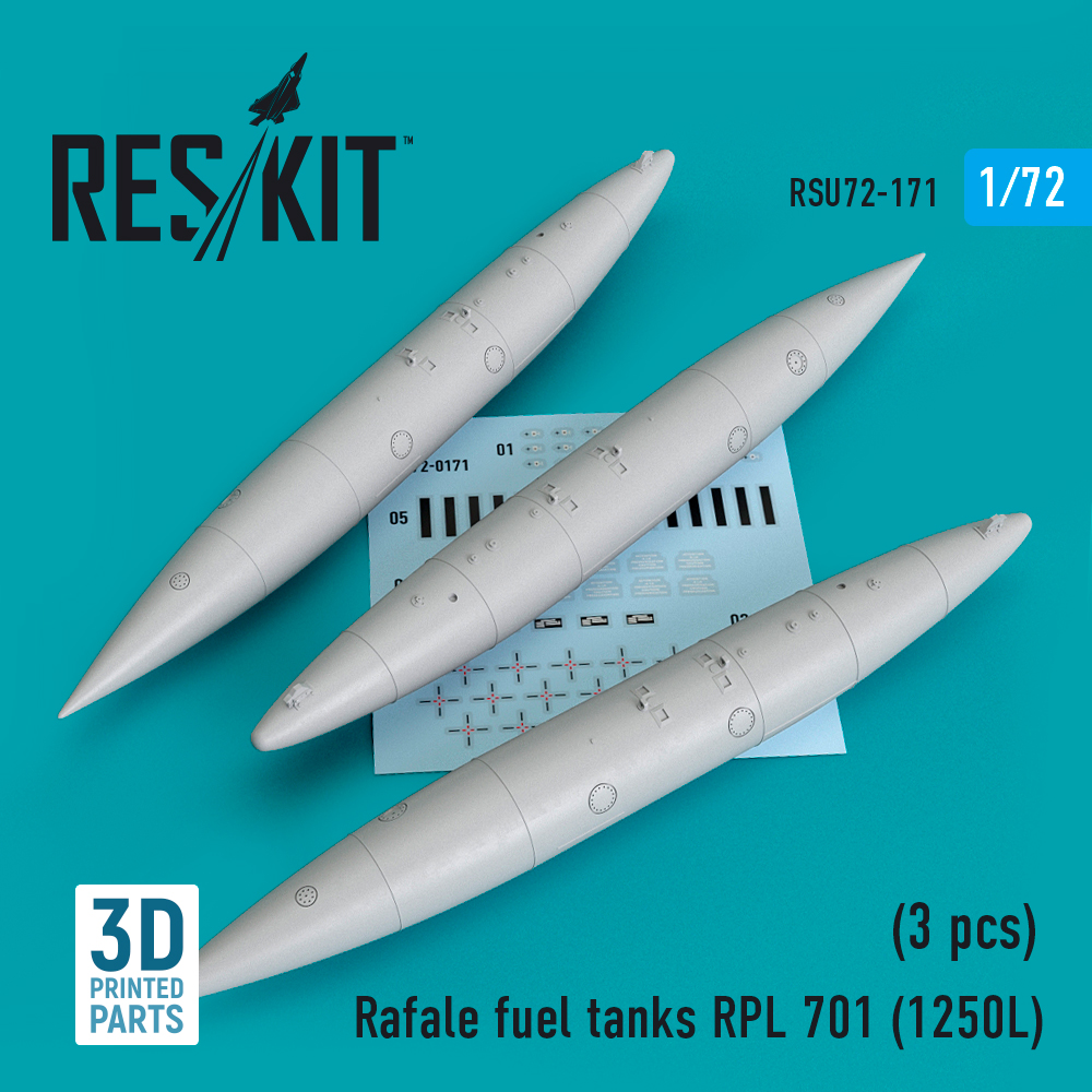 1/72 Rafale fuel tanks RPL 701 (1250L) (3 pcs.) 