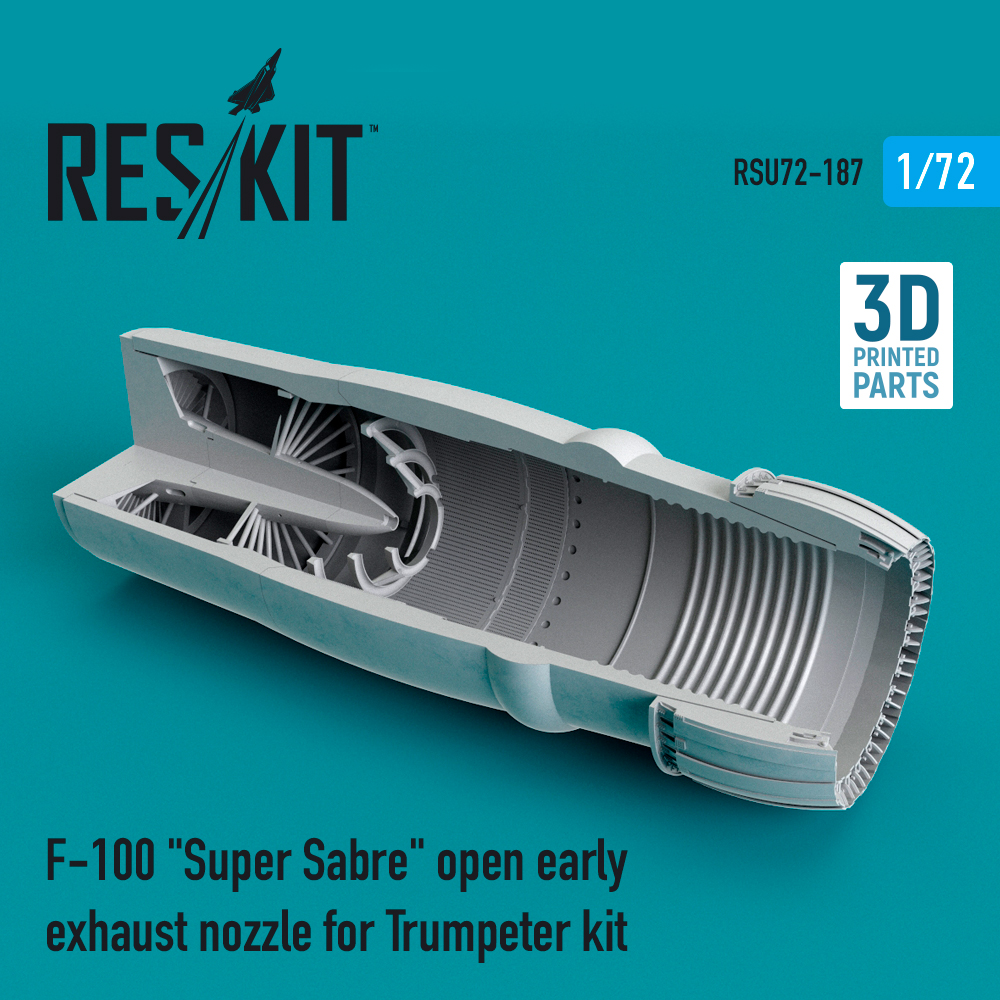 1/72 F-100 'Super Sabre' open early exhaust nozzle