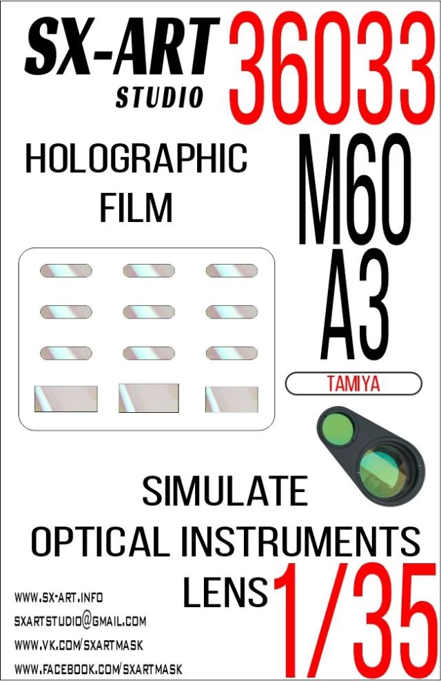 1/35 Holographic film M60A3 (TAM)