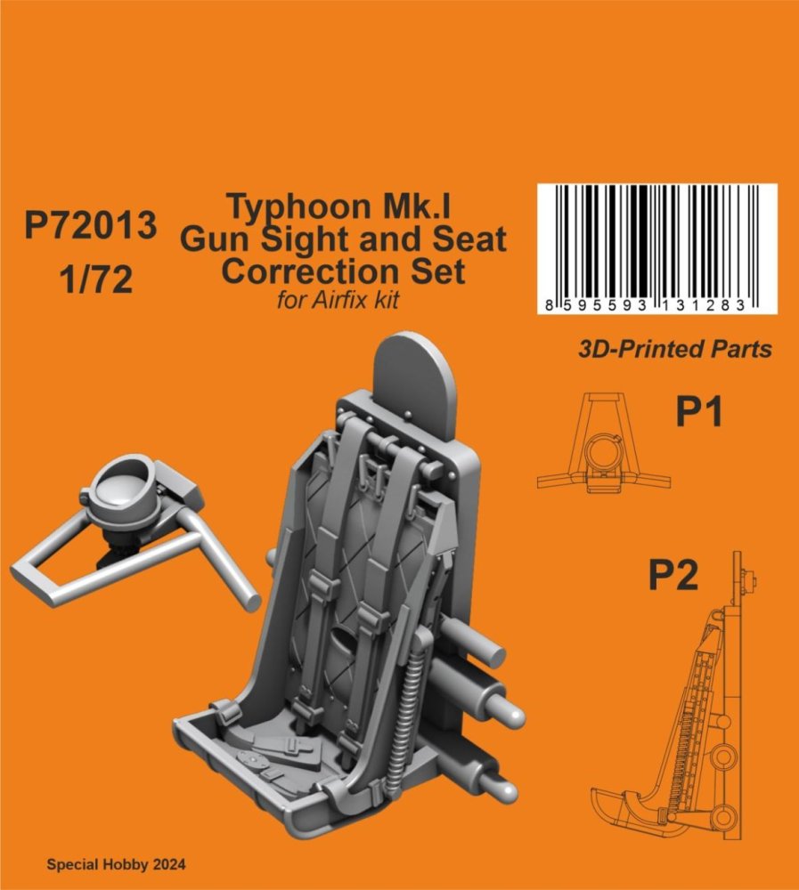 1/72 Typhoon Mk.I Gun Sight & Seat Correction Set