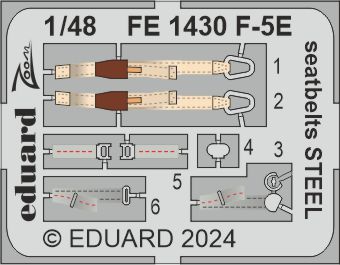 1/48 F-5E seatbelts STEEL (AFV / EDU)