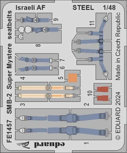 1/48 SMB-2 Super Mystere seatbelts Israeli AF