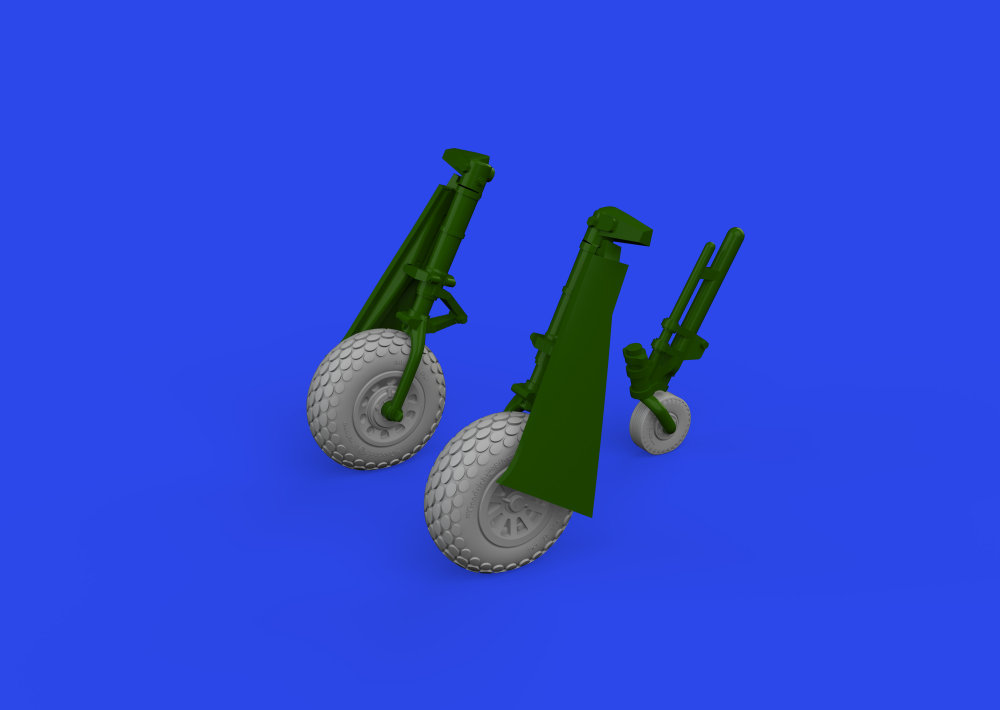 BRASSIN 1/72 P-51D wheels oval tread (EDU)