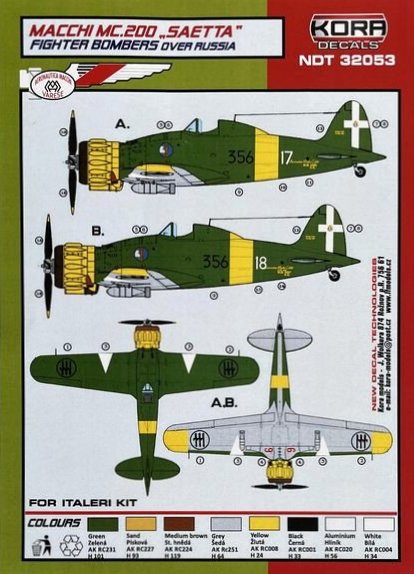 1/32 Decals MC.200 Fighter Bombers over Russia