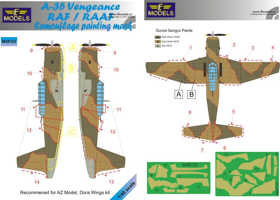 1/48 Mask A-35 Vengeance RAF/RAAF Camouflage p.